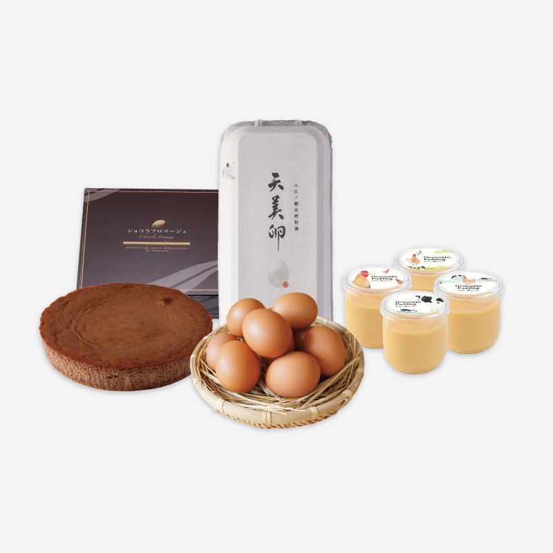 二層仕立てのショコラチーズケーキを楽しむセット。