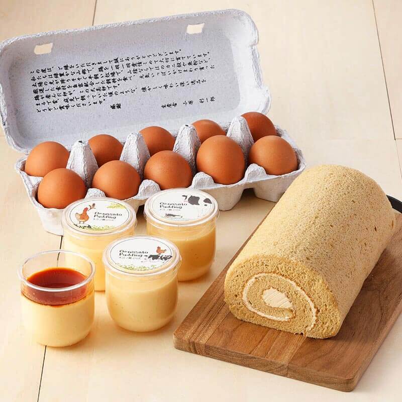 エスプレッソ香るバターロールケーキが入った秋のにこやかセット
