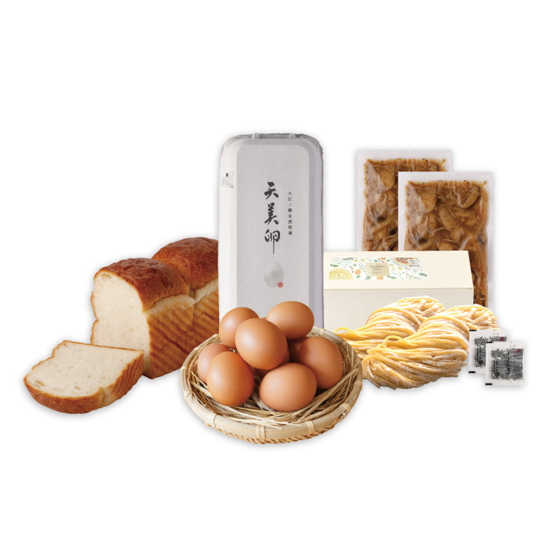 秋のごちそうパスタセット〈天美卵と共に〉