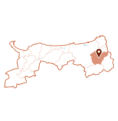 【大江ノ郷自然牧場ふるさと納税】鳥取県八頭町の地図