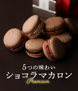5種類の味わいを楽しむ無着色のショコラマカロン