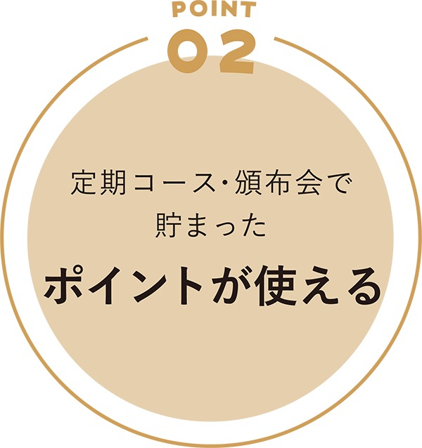 定期コース・頒布会で貯まったポイントが使える