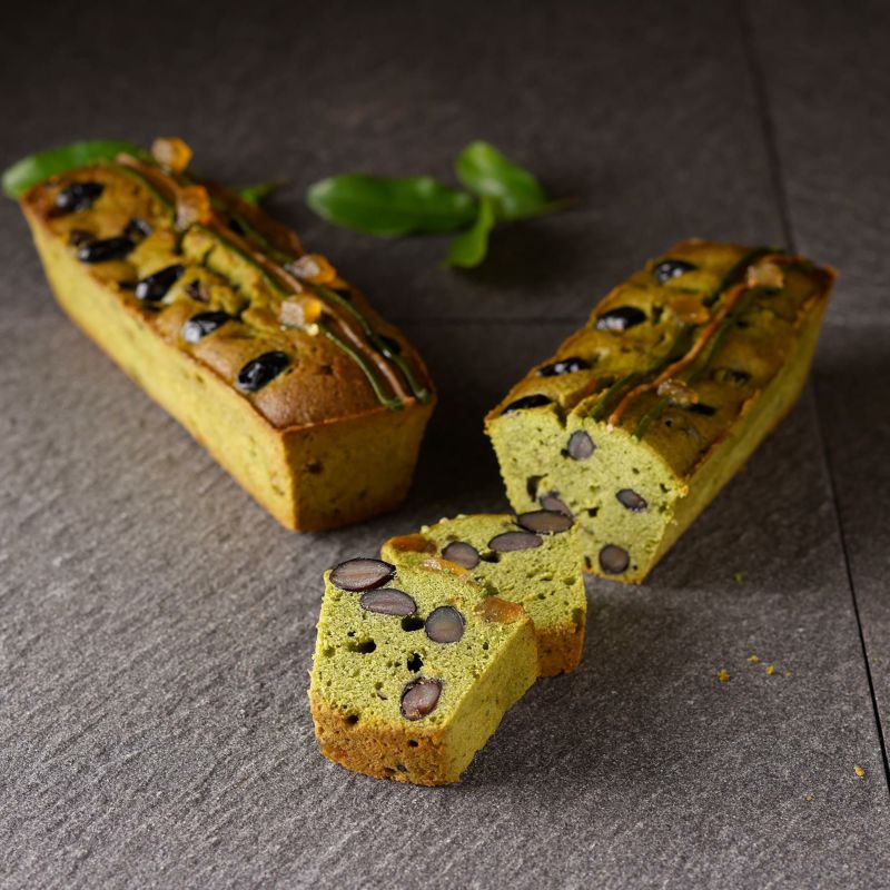 抹茶と黒豆のミニパウンドケーキ