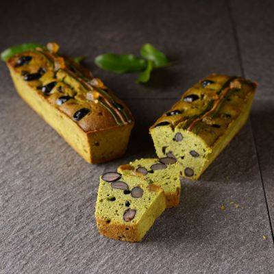 抹茶と黒豆のミニパウンドケーキ