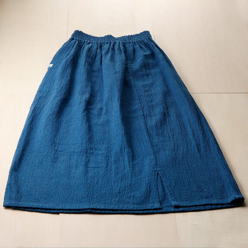 藍染ロングスカート