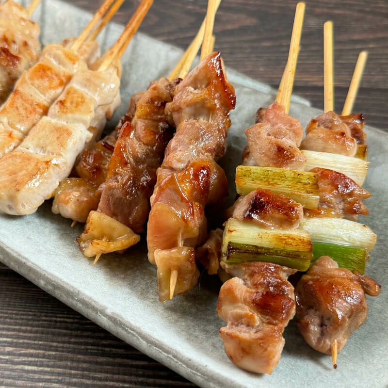 鹿野地鶏　串付き焼き鳥4種セット